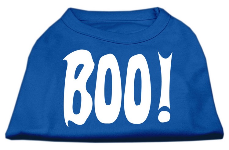 Boo! Screen Print Shirts Blue XS